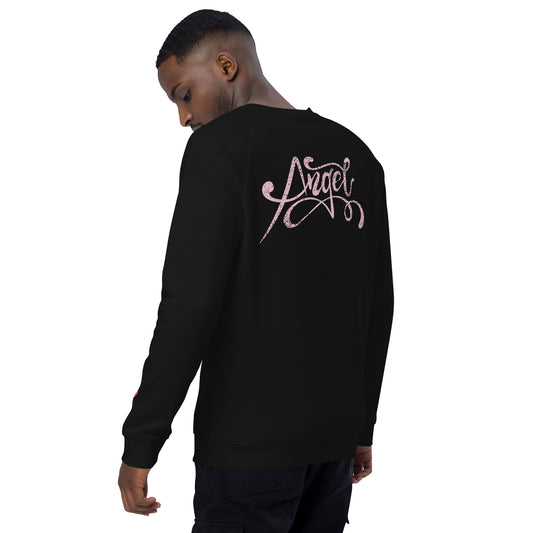 Ric Hassani Pink Angel  Unisex organic raglan sweatshirt