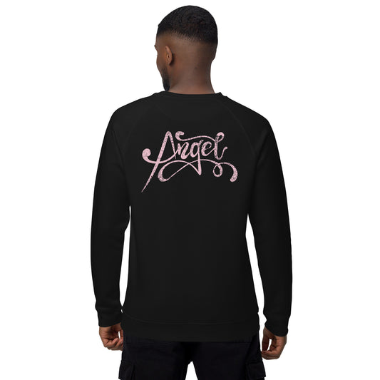 Ric Hassani Pink Angel  Unisex organic raglan sweatshirt